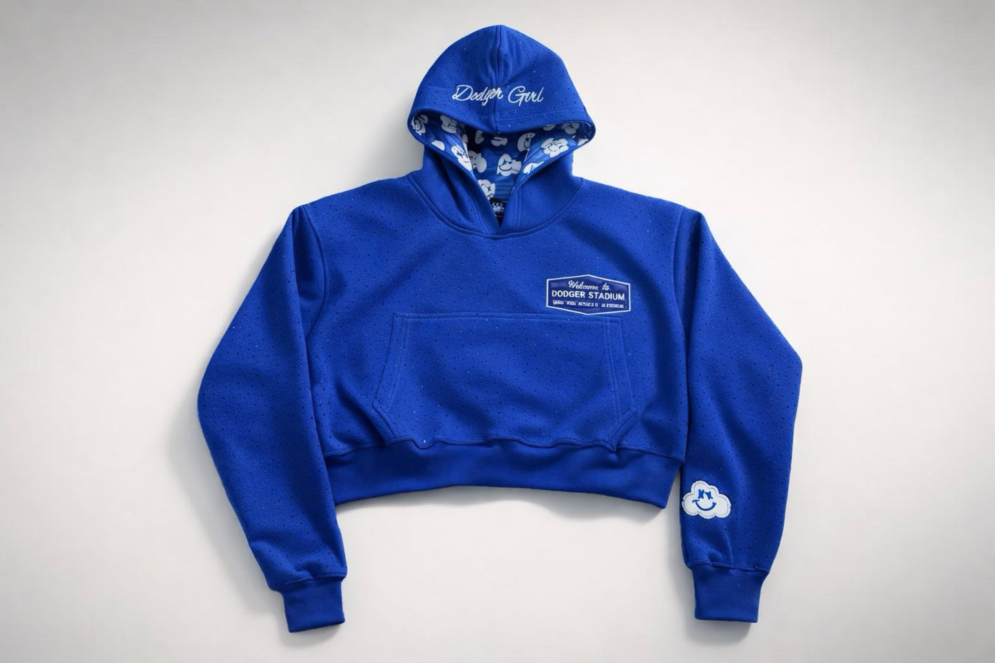 DODGER GIRL CROP TOP HOODIE W/💎