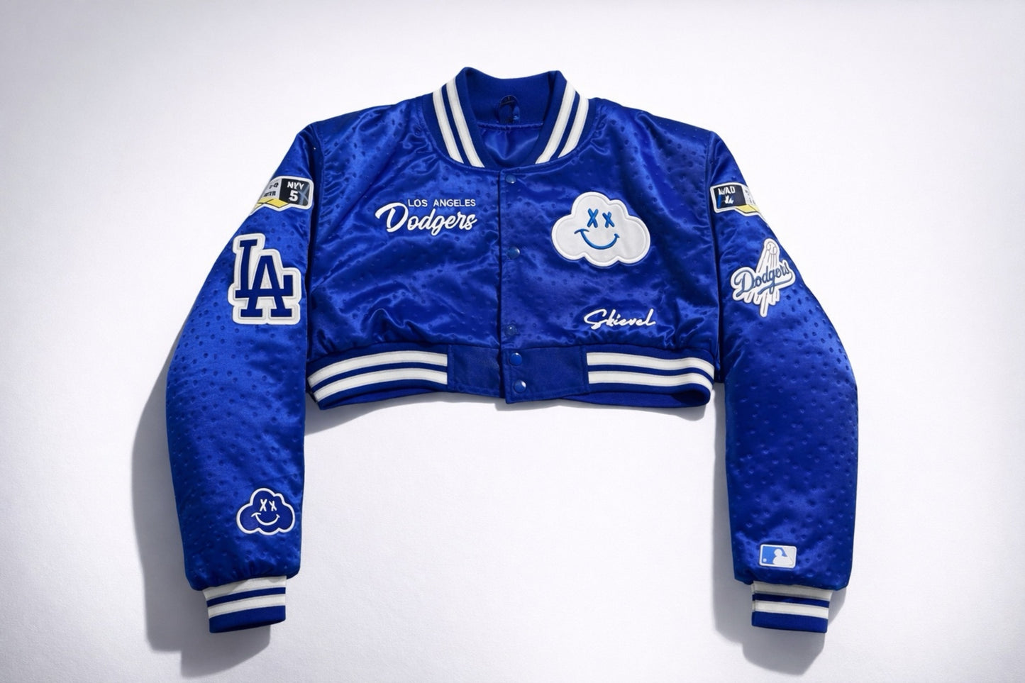 DODGER GIRL CROP TOP SATIN JACKET W/💎