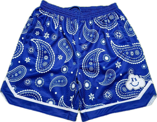 LA Street Blue Bandana Shorts